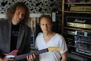 Bernhard Beibl and Martin Weninger in the studio