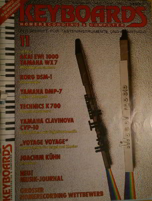 Keyboards magazine cover November 1987