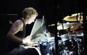 Martin Weninger hitting the drums