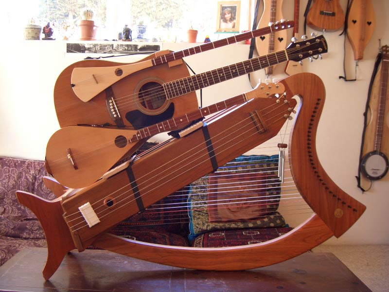 The Omstrument - a mixture of harp, tanpura, dulcimer, guitar and strumstick